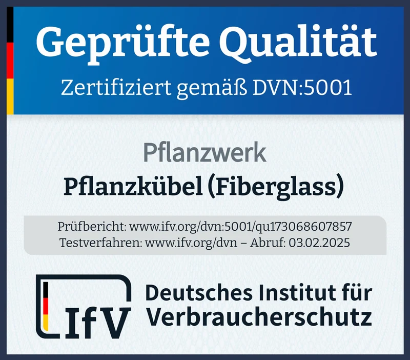 Pflanzwerk Pflanzkübel TUB Anthrazit 30x60x30 cm Fiberglas