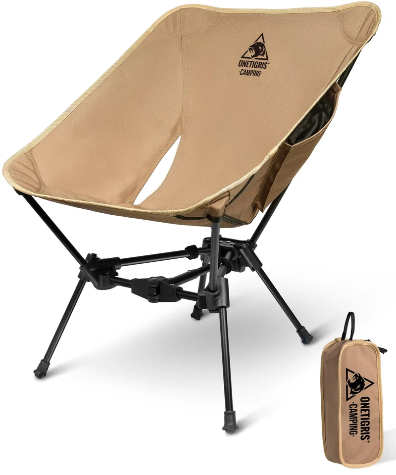 OneTigris TIGERBLADE Campingstuhl faltbar 150 kg, Kojote Braun