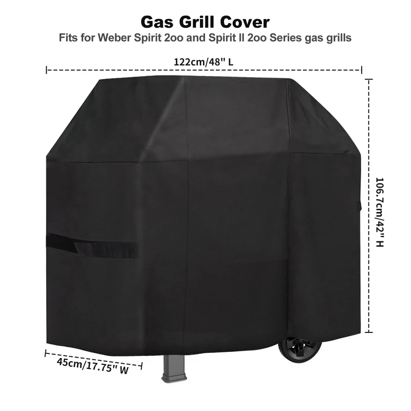 Onlyfire Grillabdeckung für Weber Spirit E-210/E-220, 600D Oxford