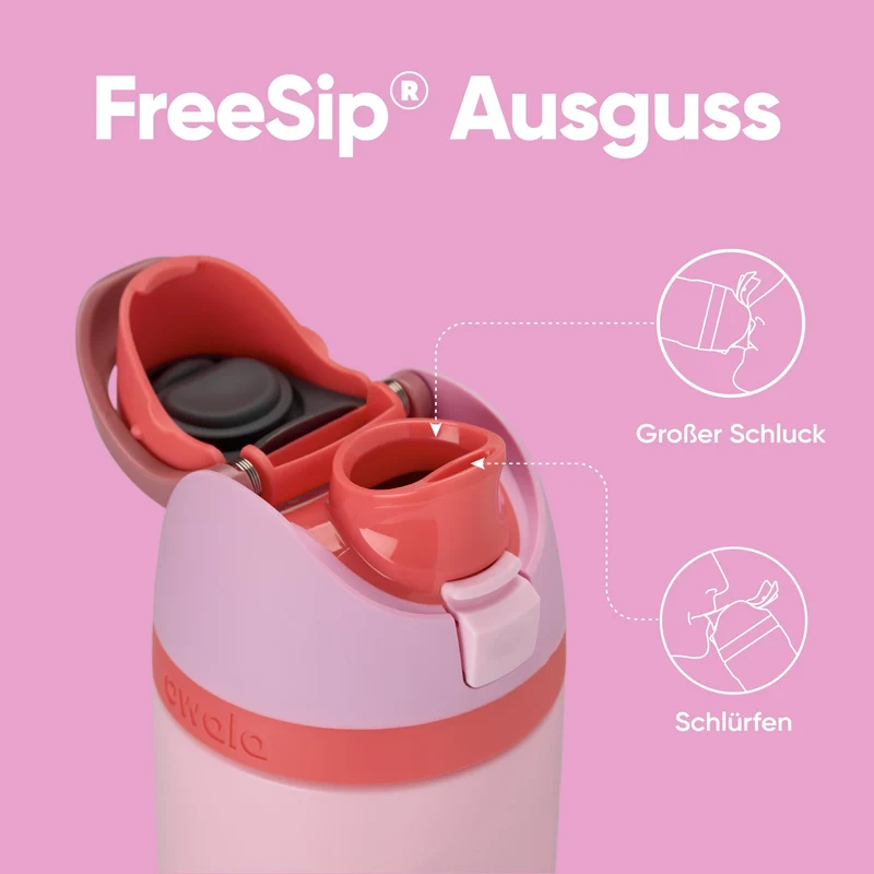 Owala FreeSip Isolierflasche Edelstahl mit Strohhalm, 710 ml