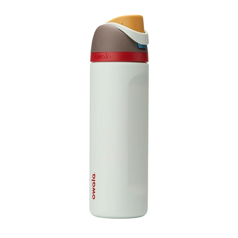Owala FreeSip Trinkflasche Edelstahl mit Strohhalm, 710 ml, Boneyard