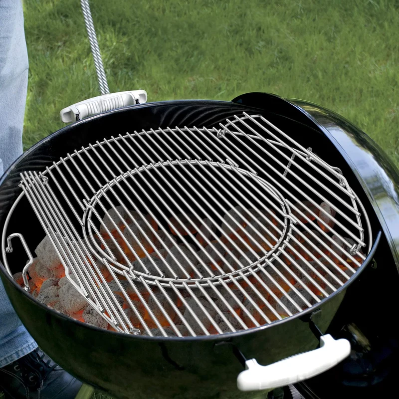Onlyfire Edelstahl Grillrost Ø 54,5 cm für Weber 57 cm Kugelgrill