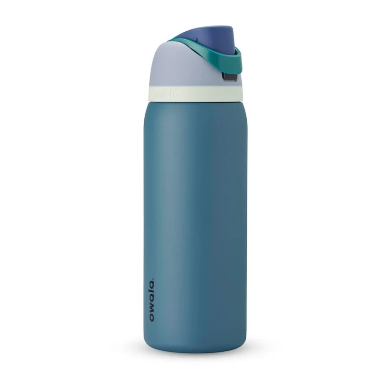 Owala FreeSip Isolierflasche Edelstahl 945 ml mit Strohhalm, Denim
