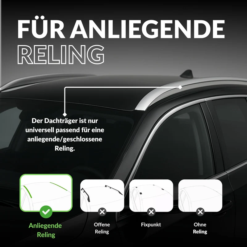 Owen Dachträger Universal 135 cm – Aluminium Relingträger bis 90 kg
