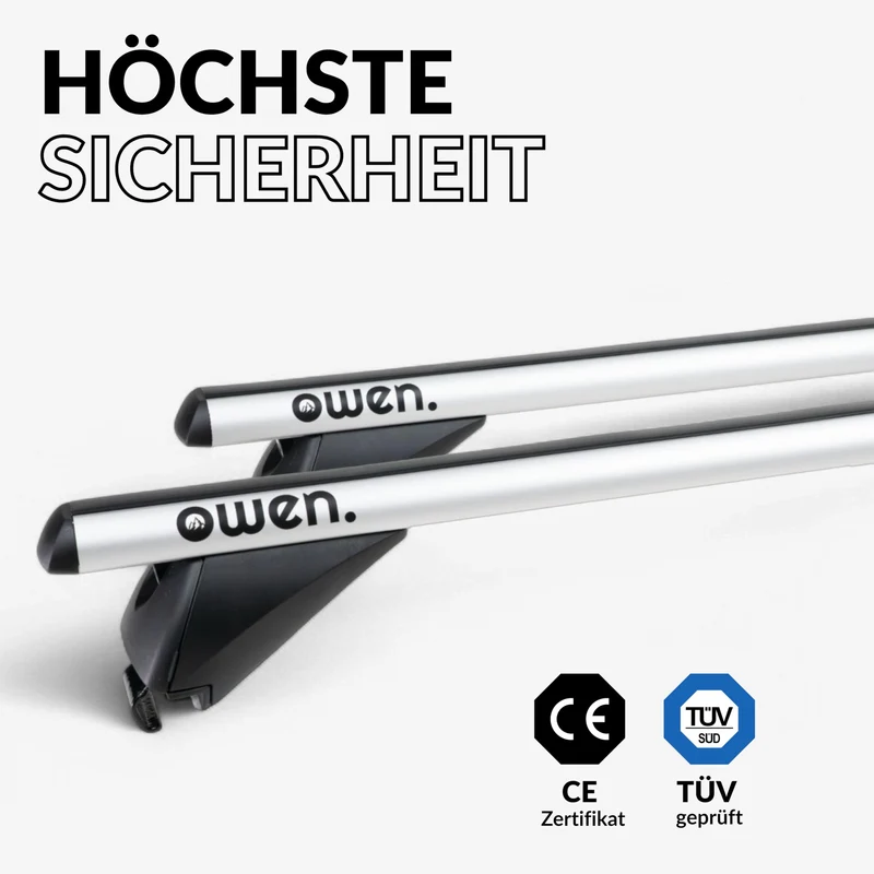 Owen Dachträger Universal 135 cm – Aluminium Relingträger bis 90 kg