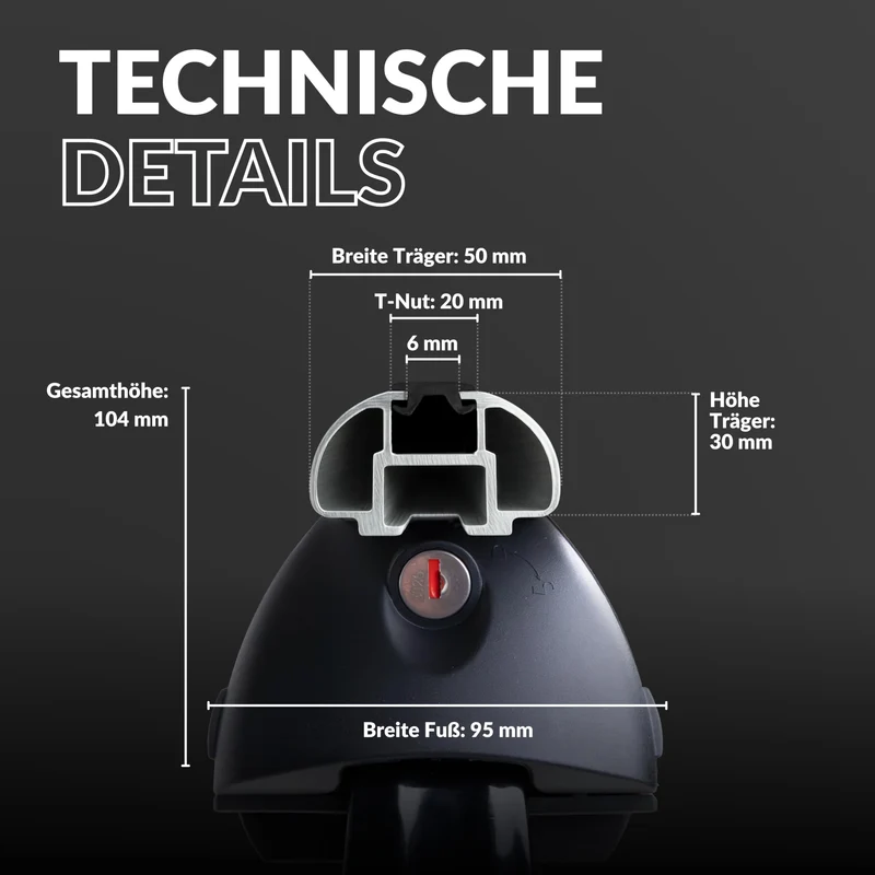Owen Dachträger Universal 135 cm – Aluminium Relingträger bis 90 kg