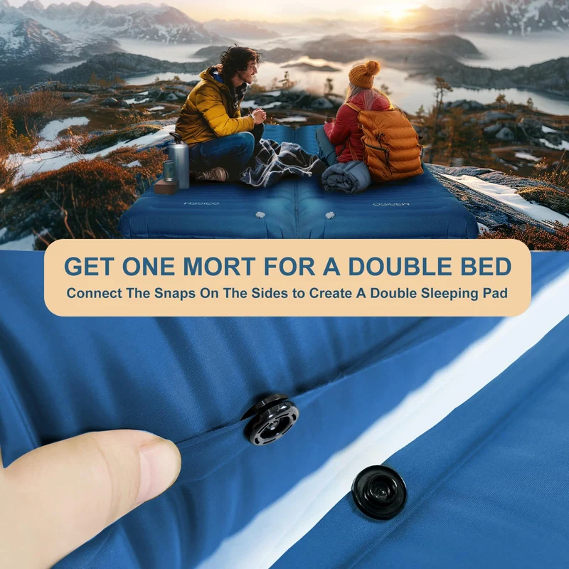 Origem Isomatte aufblasbar, 14 cm Camping-Schlafmatte mit Fusspumpe