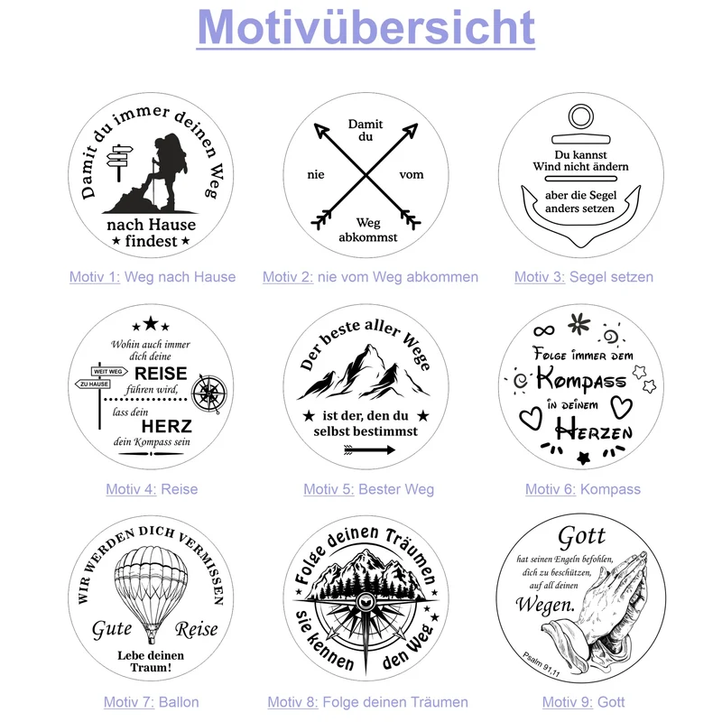 Lasernauten Kompass aus Messing mit Gravur, Vintage-Optik