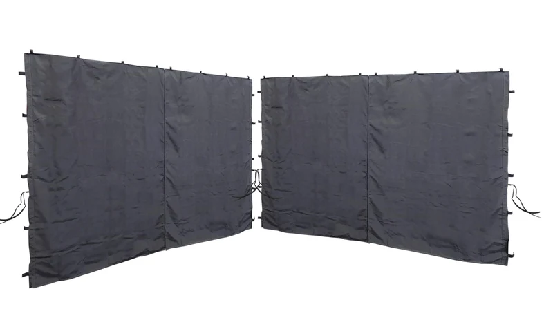 QUICK STAR Seitenwände für Pavillon 3x3m 2er-Set Anthrazit