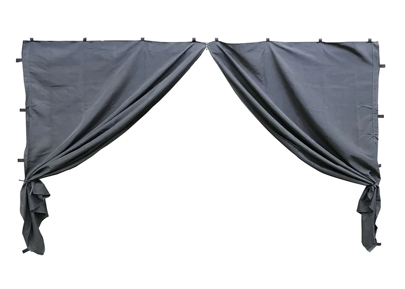QUICK STAR Seitenwände für Pavillon 3x3m 2er-Set Anthrazit