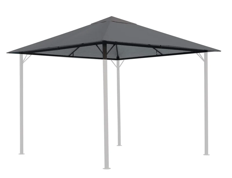 QUICK STAR Ersatzdach für Pavillon 3x3 m Grau RAL 7012 250 g/m²