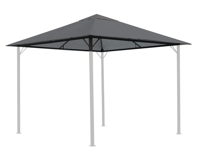 QUICK STAR Ersatzdach für Gartenpavillon 3x3 m, Grau RAL 7012