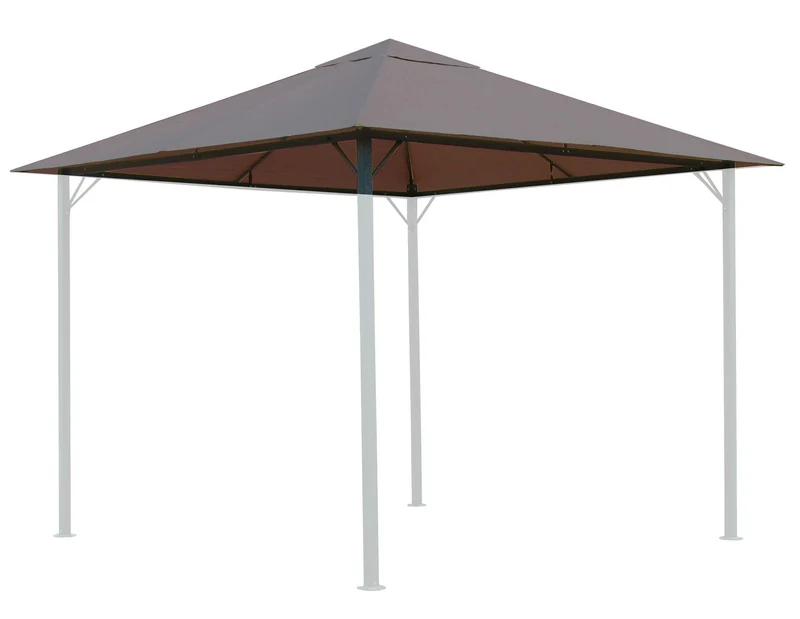 QUICK STAR Ersatzdach für Pavillon 3x3 m, Taupe/Beigegrau RAL 7006