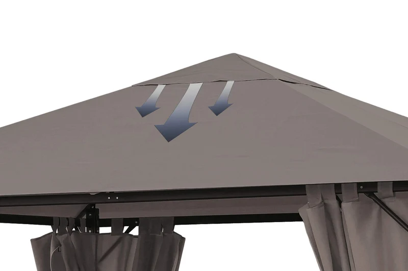 QUICK STAR Ersatzdach für Pavillon 3x3 m, Taupe/Beigegrau RAL 7006