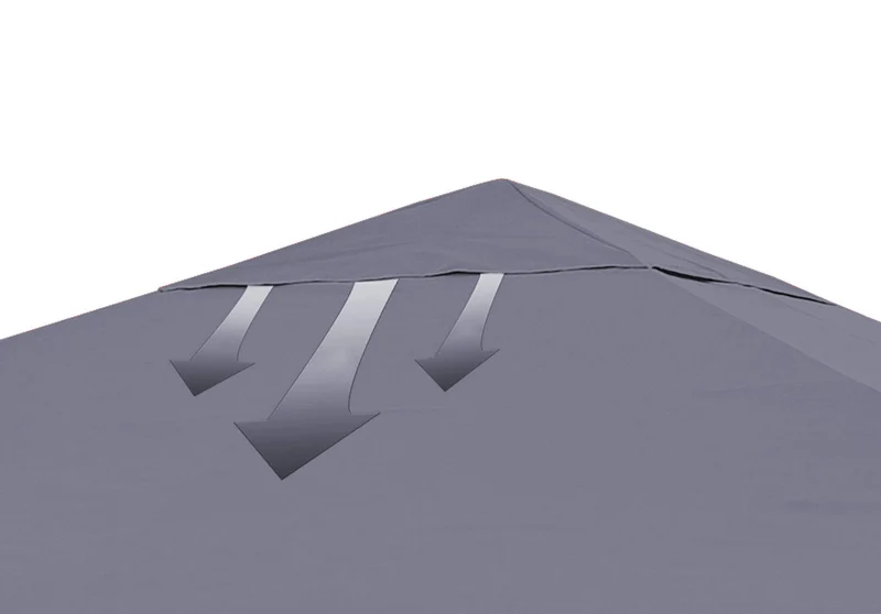 QUICK STAR Ersatzdach für Rank Pavillon 3x3 m Anthrazit RAL 7012