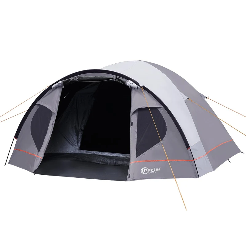 PORTAL Blackout Kuppelzelt für 3-4 Personen mit Vorzelt, 4000 mm