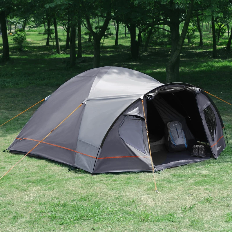 PORTAL Blackout Kuppelzelt für 3-4 Personen mit Vorzelt, 4000 mm
