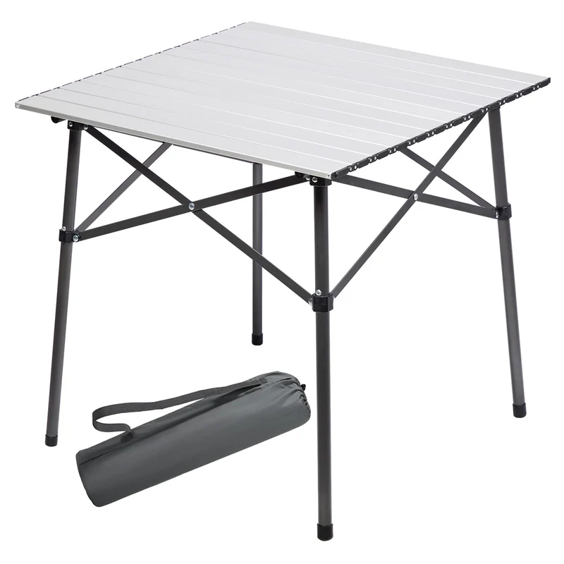 Portal Campingtisch klappbar mit Aluminium-Tischplatte, 70 x 70 cm