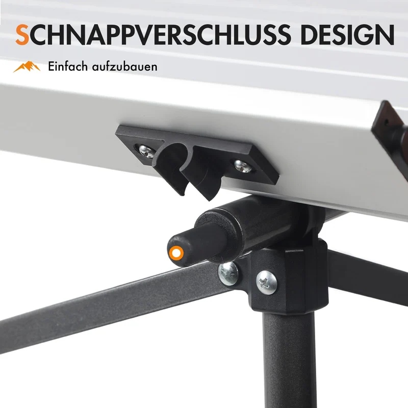 Portal Campingtisch klappbar mit Aluminium-Tischplatte, 70 x 70 cm