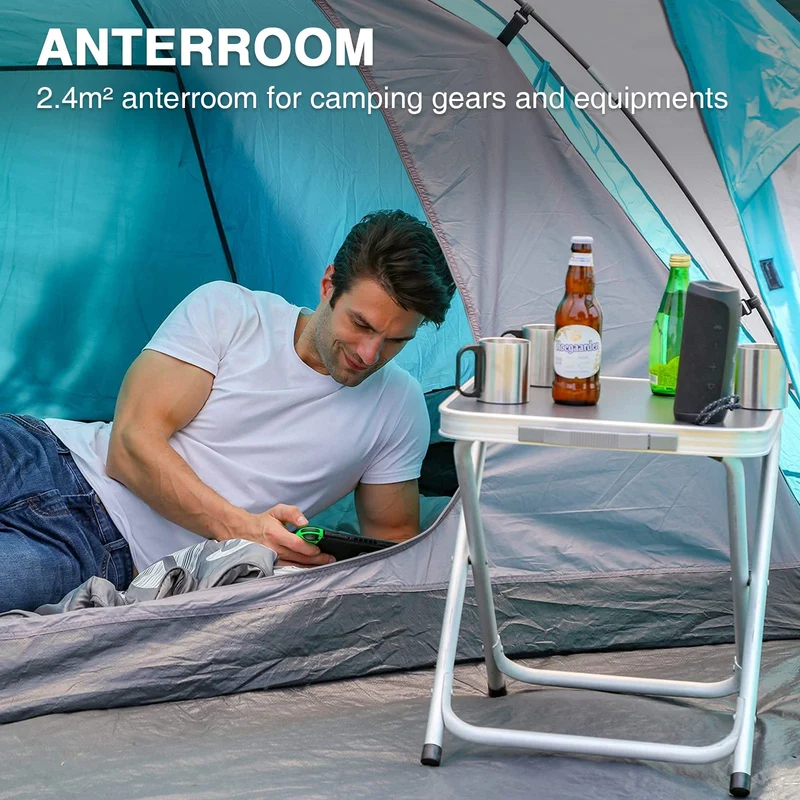 Portal Kuppelzelt 3-4 Personen wasserdicht 4000 mm mit Vorzelt