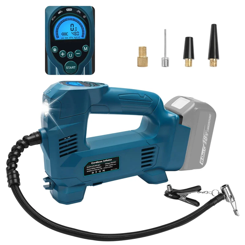 Powarobor 18V Akku Kompressor WTLYN-8081, 10,34 bar, für Makita Akkus