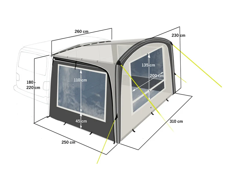 Sonnensegel, Antigua Air, für VW Bus, Mercedes Vito, andere Modelle
