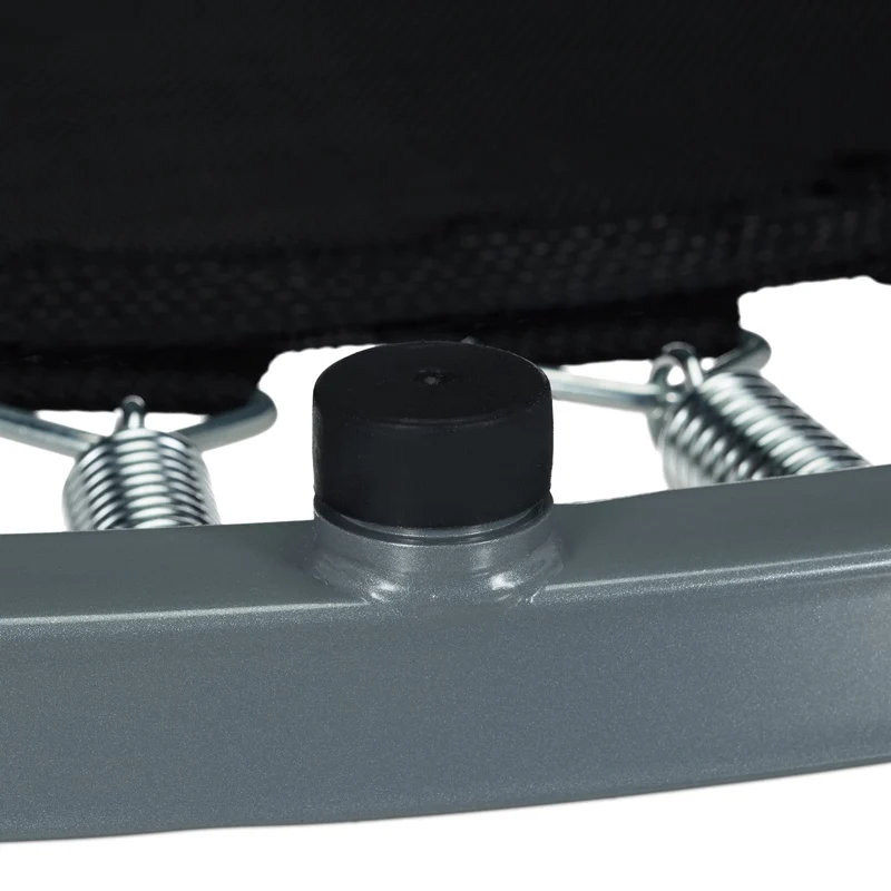 Relaxdays Fitness-Trampolin faltbar, Indoor, blau-schwarz