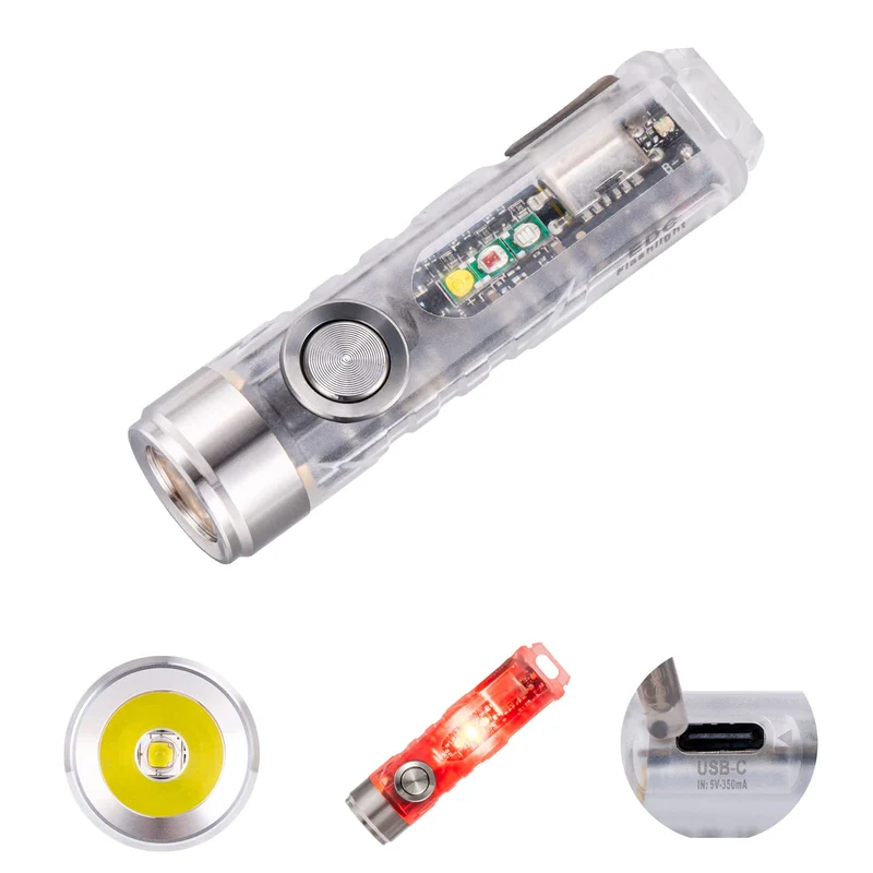 RovyVon A8 G4 LED Schlüsselanhänger-Taschenlampe, 650 Lumen