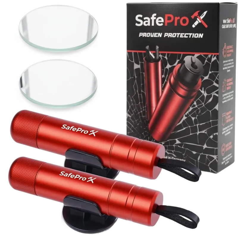 SafePro X Notfallhammer mit Gurtschneider und Glasbrecher, 2er-Pack