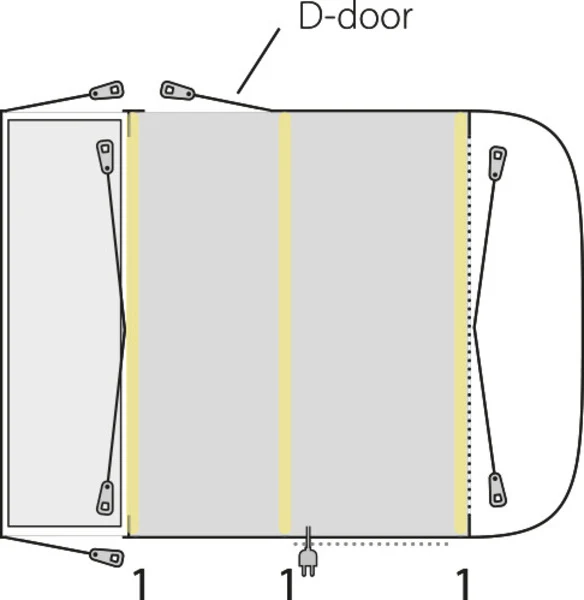 Busvorzelt, Outwell Newburg 240 Air, aufblasbar
