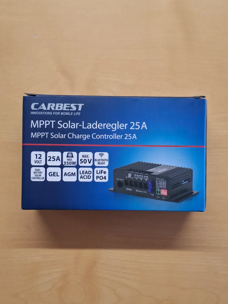 Carbest MPPT Solar-Laderegler 12 V – 12 A, bis 165 W, Bluetooth-fähig