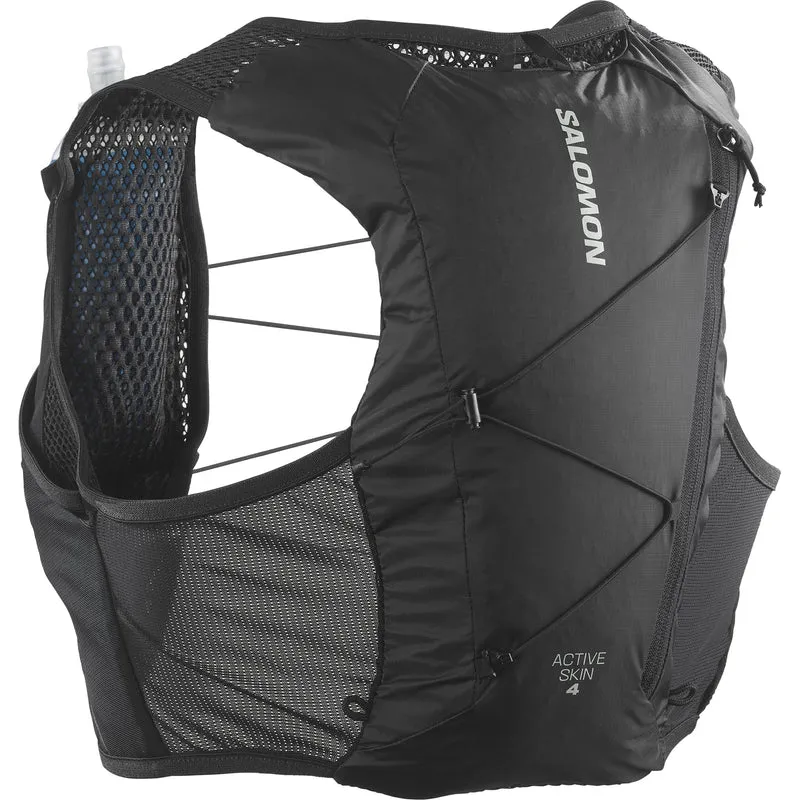 Salomon Active Skin 4 Trinkweste mit 2 Softflasks, schwarz, Grösse M