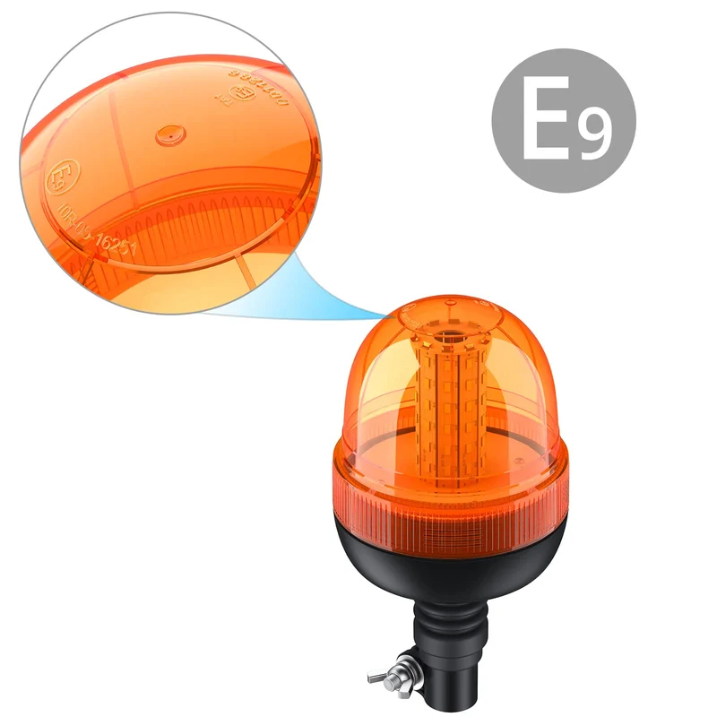 Justech LED Rundumleuchte Amber 12V/24V Warnleuchte 2er-Set ECE R10