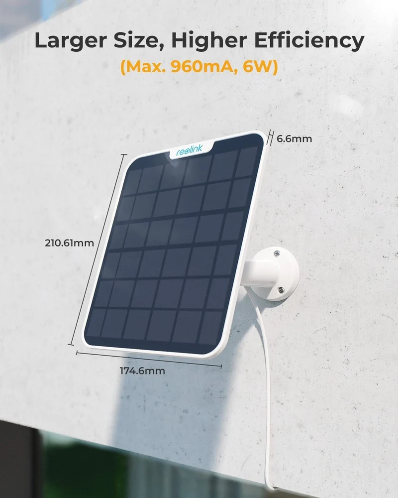 Reolink 6W Solarpanel für Akku-Überwachungskameras, IP65, weiss