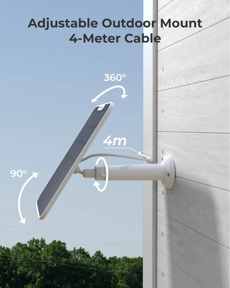 Reolink 6W Solarpanel für Akku-Überwachungskameras, IP65, weiss