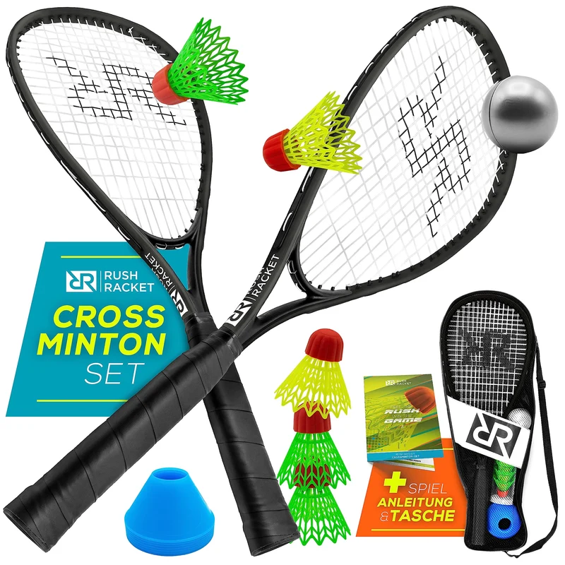Rush Racket RS3 Speed Badminton Set 5-teilig mit Tragetasche