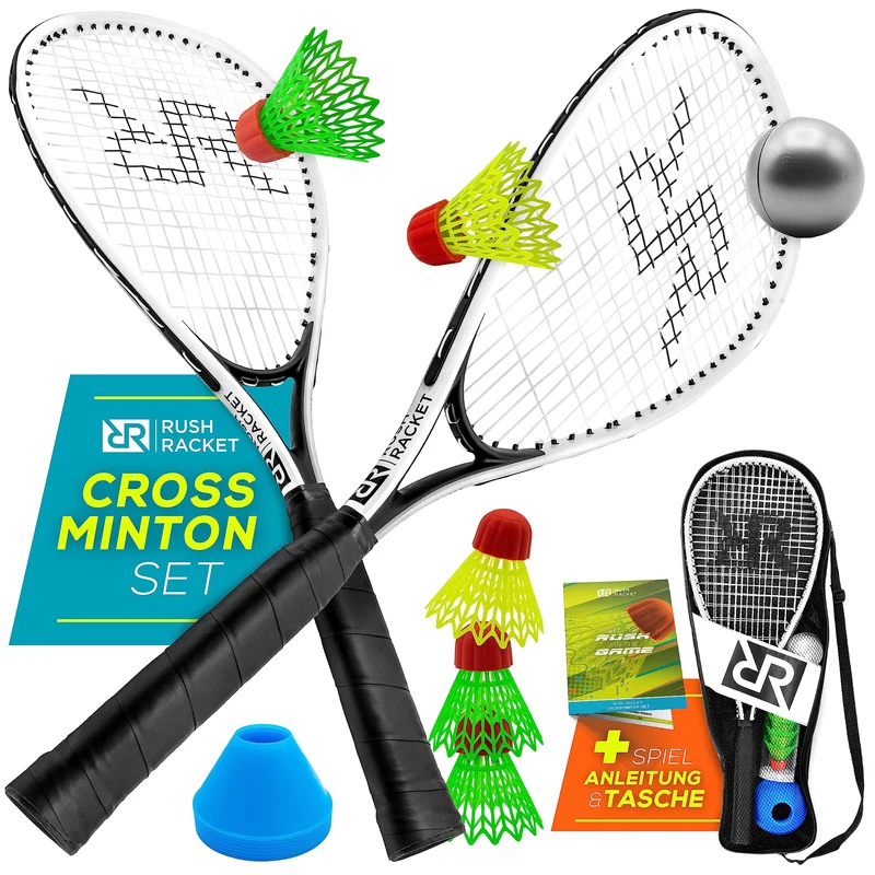 Rush Racket RS3 Speed Badminton Set 5-teilig mit Tragetasche