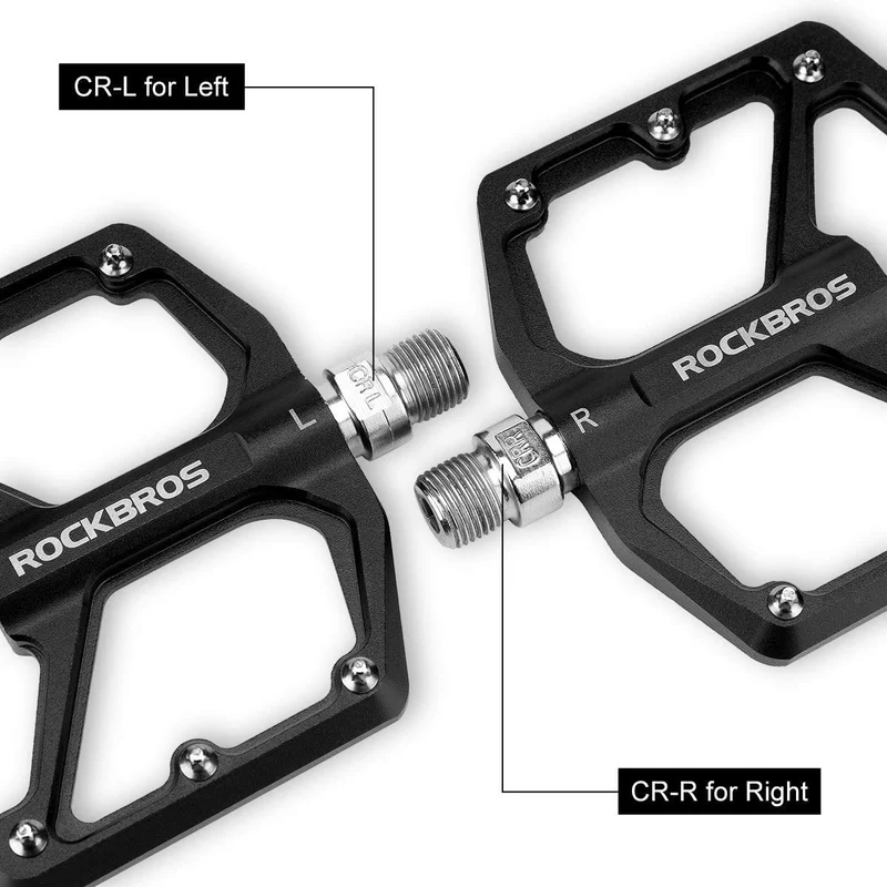 ROCKBROS Flachpedale Aluminium CNC 9/16 Zoll für MTB Rennrad Gravel