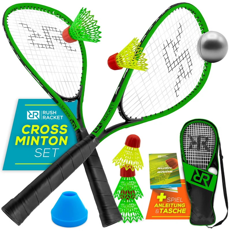 Rush Racket Speed Badminton Set RS3 Crossminton Set Grün