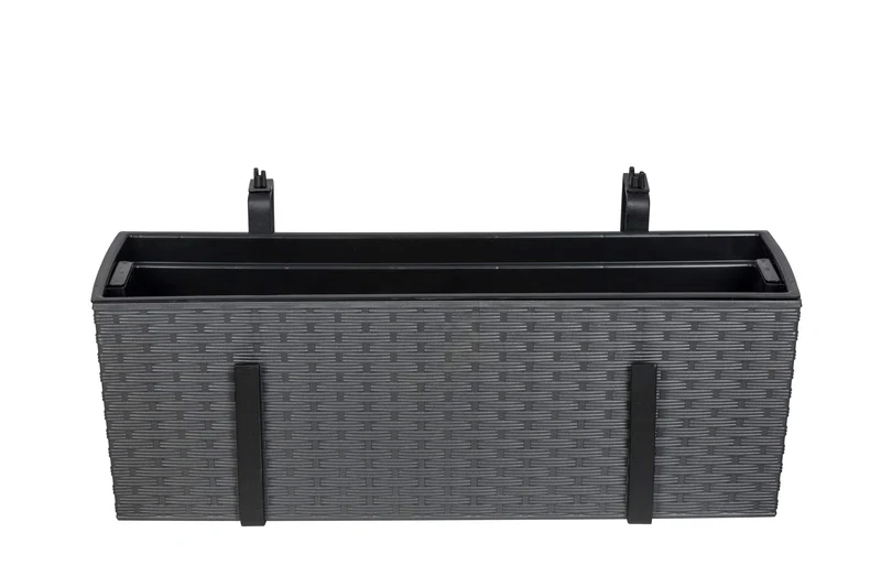 Kreher Balkonkasten 2er-Set mit Wasserspeicher in Anthrazit