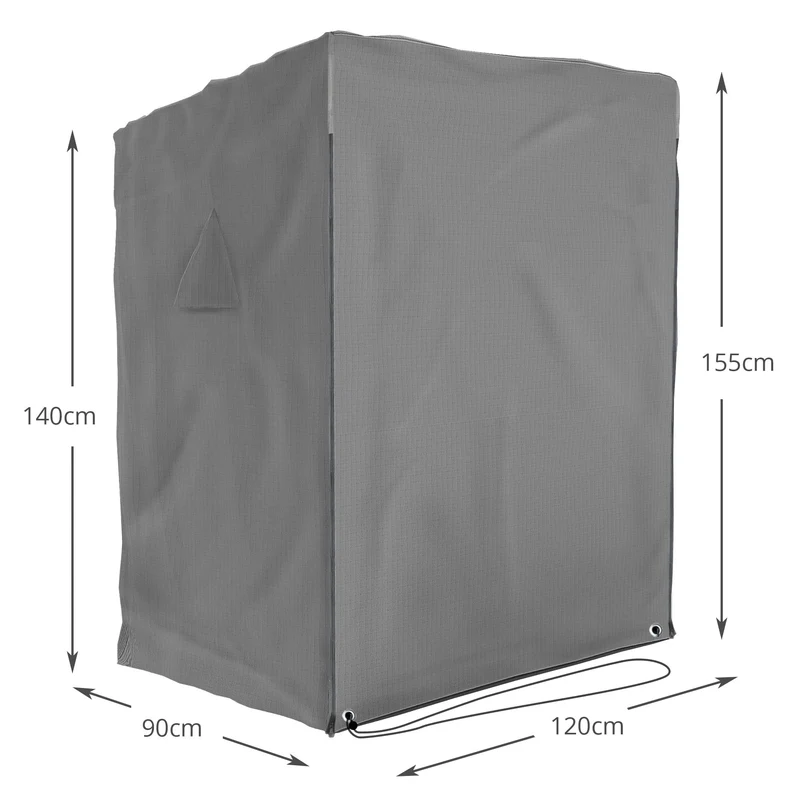Sanzaro Strandkorb Schutzhülle 120 cm, wasserdicht, 600D Oxford, grau