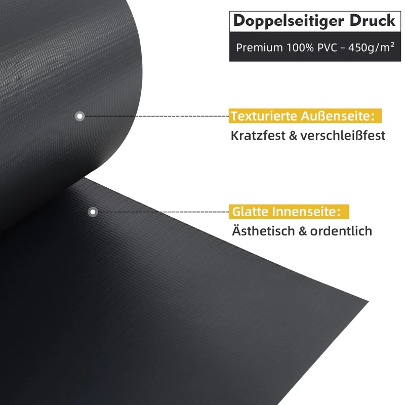 Sekey Sichtschutzstreifen für Doppelstabmatten, 2 x 50 m, Anthrazit