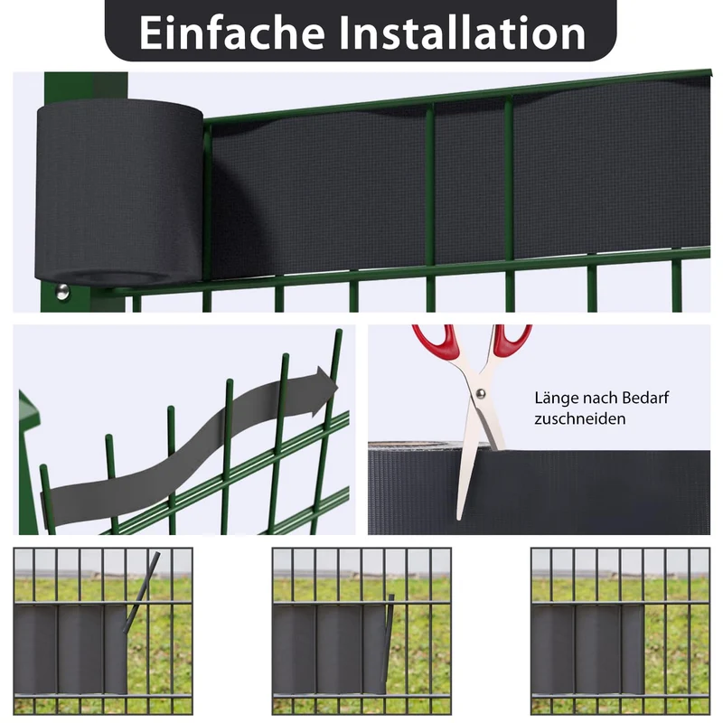 Sekey Sichtschutzstreifen für Doppelstabmatten, 2 x 50 m, Anthrazit