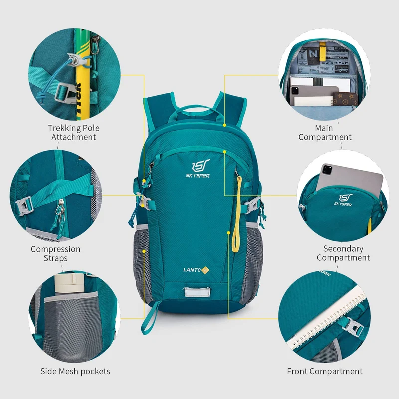 SKYSPER LANTC20 Wanderrucksack 20L mit Rückenbelüftung