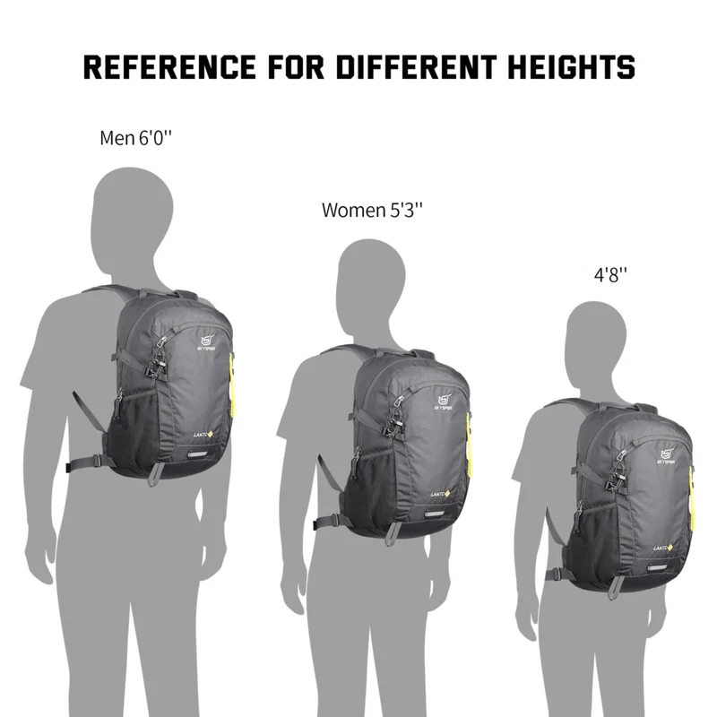 SKYSPER LANTC20 Wanderrucksack 20L mit Rückenbelüftung