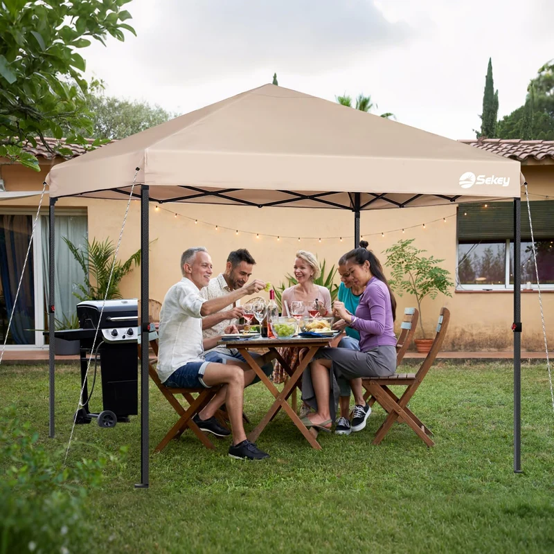 Sekey One-Touch Pop Up Pavillon 3x3 m, wasserdicht, Khaki