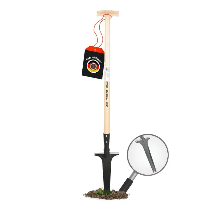 SHW-FIRE Unkrautstecher Profi mit 82 cm Eschenholzstiel und Tritt