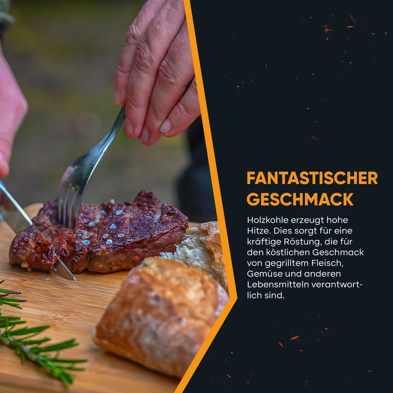 SCHNEIDERFREUDE Klappgrill – DEKRA-geprüfter Holzkohle-Campinggrill