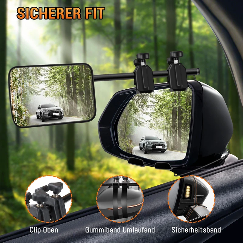 semai Wohnwagenspiegel Spiegelverlängerung für Auto, 2 Stück