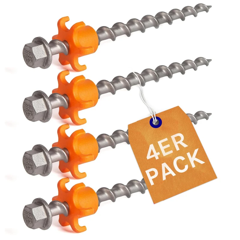Peggy Peg Schraubhering Peg&Stop Heavy Duty 20 cm, 4er-Pack (HP60)